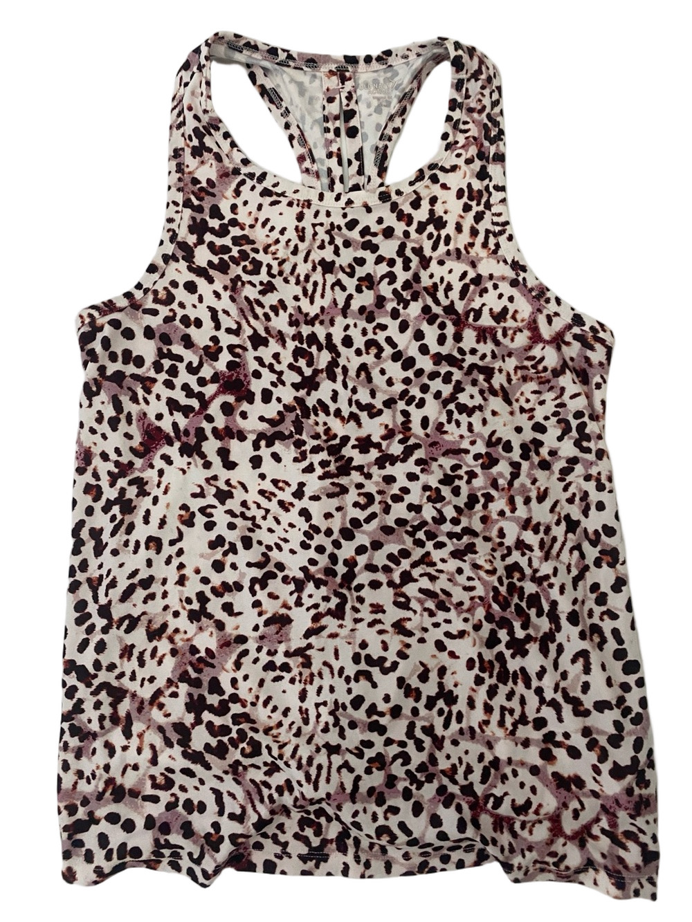 Old Navy Active Women's Pink Leopard Print Racerback Tank Top